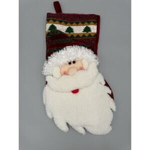 Christmas Stocking 3D Santa Claus Big Bearded SUPREE Creations